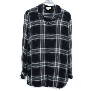 Cloth and Stone Flannel Top Tunic Blouse Lge (j15)